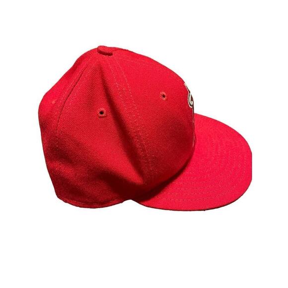 Los Angeles Angels New Era 59Fifty Men's Red Fitted Baseball Hat Size 7 - Picture 3 of 10
